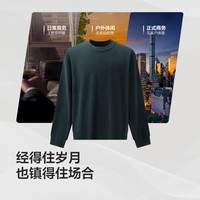 红豆羊绒衫男25秋冬保暖轻肤休闲圆领套头纯色羊毛衫毛衫男羊绒衫 墨绿G3 2XL 185/104B78-85公斤