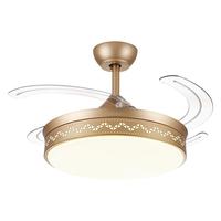 WEFV 维芙 冰晶系列 YX-36-24-3017(A01) 隐形吊扇灯 24W 金色 36寸