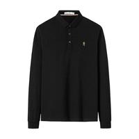 DANCING WOLVES 与狼共舞 男士长袖POLO衫 88125060110 黑色 L