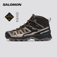 萨洛蒙 女款 运动户外防水透气中邦登山徒步鞋X ULTRA PIONEER 2 MID GTX 棕咖色