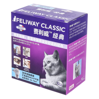 FELIWAY 费利威 经典 猫咪应激 插电扩散器和补充液48ml 30天经典套装 法国进口