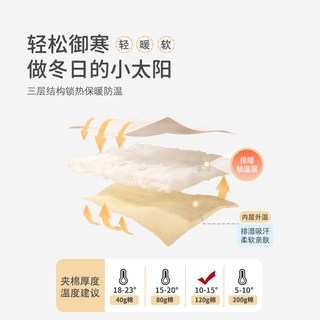婧麒新生婴儿冬季120g保暖连体衣夹棉加厚小月龄女宝宝冬装外出服