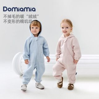 Domiamia宝宝摇粒绒连体衣秋冬加绒加厚睡衣防风保暖男女童爬服