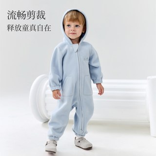 Domiamia宝宝摇粒绒连体衣秋冬加绒加厚睡衣防风保暖男女童爬服