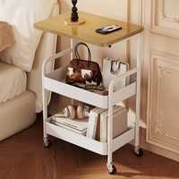 易漫 小推车厨房置物架落地可移动茶几边桌夹缝架子客厅零食收纳储物架