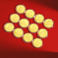 移动端、京东百亿补贴：周金生 黄金生肖马年金币金片足金999本命年属马 12枚·十二马年金币 0.2g