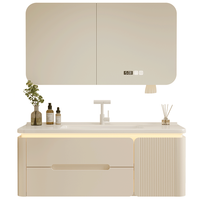 京舰卫生间烤漆橡木浴室柜陶瓷一体盆洗脸盆柜组合洗手盆洗手台洗漱池 80升级美妆智能镜柜/一体陶瓷盆