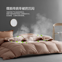 斯诺曼 90灰鸭绒被 羽绒被 200*230cm 古巴砂色