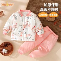 宝宝夹棉套装婴儿保暖加厚秋衣秋裤儿童睡衣秋冬季外出棉服内衣裤