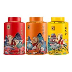 八马茶业 红茶 大红袍 铁观音 普洱 龙井茶  300g（金骏眉+正山小种+大红袍）