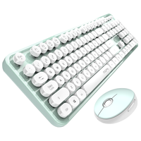 MOFii 摩天手 sweet 无线键鼠套装 白绿色