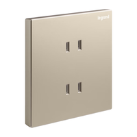 罗格朗 开关插座面板仕典米兰金家用86型五孔带USB墙壁电源暗装多孔插座 四