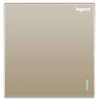 罗格朗 开关插座面板仕典米兰金家用86型五孔带USB墙壁电源暗装多孔插座 一开单控带荧光