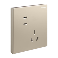 罗格朗 开关插座面板仕典米兰金家用86型五孔带USB墙壁电源暗装多孔插座 仕典米兰金错位五孔 【开关插座清单报价】