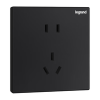 罗格朗 开关插座面板仕典米兰金家用86型五孔带USB墙壁电源暗装多孔插座 逸景碳素黑五孔10只装 【开关插座清单报价】