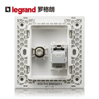 罗格朗 开关插座面板仕典米兰金家用86型五孔带USB墙壁电源暗装多孔插座 电视+电脑