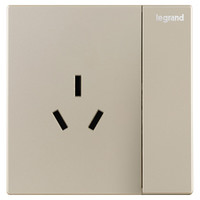 罗格朗 开关插座面板仕典米兰金家用86型五孔带USB墙壁电源暗装多孔插座 三孔16A带大按钮开关