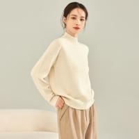 春竹 女士半高领羊绒衫 加厚保暖长袖毛衣