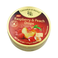 嘉云 Cavendish & Harvey 德国进口糖果 混合水果糖 婚庆喜糖 铁盒装 喉糖 年货 休闲零食 蜜桃树莓味夹心糖175g/盒