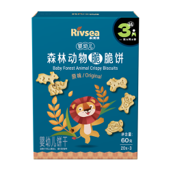 禾泱泱 森林动物脆脆饼 原味 60g