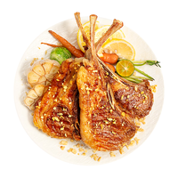 如意三宝内蒙羔羊法式羊排蒜香风味 轻腌羊肋排露营烧烤食材 冷冻生鲜 法式羊排蒜香风味400g*2盒