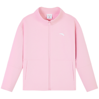 ANTA安踏儿童外套女童装24年秋季优可丝科技弹力外套防风保暖针织运动上衣 霓裳粉-2 130cm