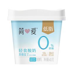 简爱 轻食酸奶0%蔗糖400g*1 低温酸奶大桶分享装 健身代餐