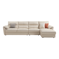 LINSY 林氏家居 PS061-A 真皮沙发 单人位+右三人位+左贵妃 柔沙色