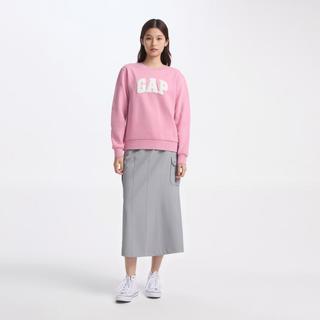 盖璞 Gap女装春季款LOGO碳素软磨抓绒卫衣宽松美式上衣634638