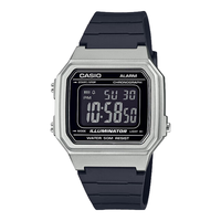 CASIO 户外运动防水电子表时尚简约复古小方表 W-217HM-7B
