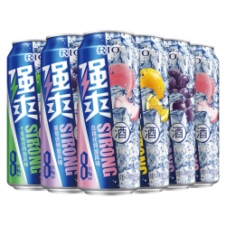 锐澳 8度强爽预调鸡尾酒500ml*6罐多种水果口味冰镇更好喝低度