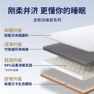 梦神 天然椰棕竹炭海绵床垫0胶可拆卸设计更方便 揽月6Z 经典硬朗感/6cm 1.5m/1.8m可选