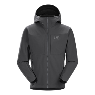 始祖鸟（ARC'TERYX）男子软壳夹克 GAMMA MX HOODY 防水弹力防风保暖软壳连帽夹克外套 Black Sapphire/蓝黑色 XS