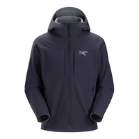始祖鸟(ARC'TERYX)男子软壳夹克 GAMMA MX HOODY 防水弹力防风保暖软壳连帽夹克外套 Black Sapphire/蓝黑色 XL
