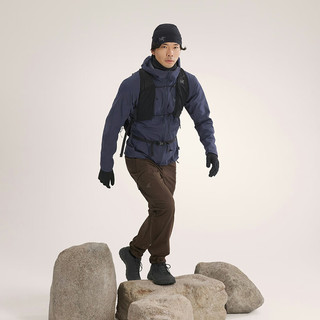 始祖鸟（ARC'TERYX）男子软壳夹克 GAMMA MX HOODY 防水弹力防风保暖软壳连帽夹克外套 Black Sapphire/蓝黑色 XS