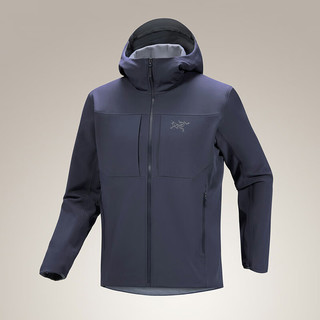 始祖鸟（ARC'TERYX）男子软壳夹克 GAMMA MX HOODY 防水弹力防风保暖软壳连帽夹克外套 Black Sapphire/蓝黑色 XS