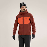 始祖鸟(ARC'TERYX)男子软壳夹克 GAMMA MX HOODY 防水弹力防风保暖软壳连帽夹克外套 Sequoia/红杉褐 XXL
