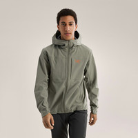 始祖鸟(ARC'TERYX)男子软壳夹克 GAMMA MX HOODY 防水弹力防风保暖软壳连帽夹克外套 Forage/复古绿 L