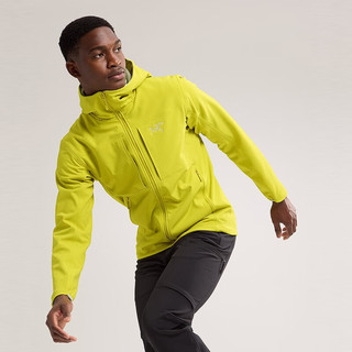 始祖鸟（ARC'TERYX）男子软壳夹克 GAMMA MX HOODY 防水弹力防风保暖软壳连帽夹克外套 Lampyre/黄色 XL