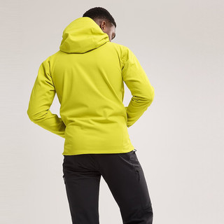 始祖鸟（ARC'TERYX）男子软壳夹克 GAMMA MX HOODY 防水弹力防风保暖软壳连帽夹克外套 Lampyre/黄色 XL