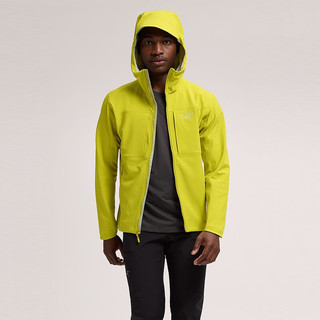 始祖鸟（ARC'TERYX）男子软壳夹克 GAMMA MX HOODY 防水弹力防风保暖软壳连帽夹克外套 Lampyre/黄色 XL