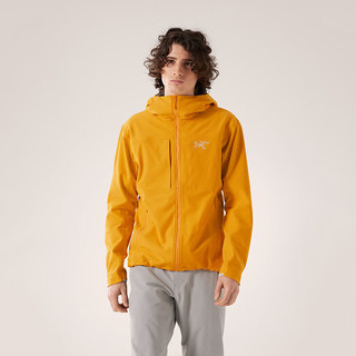 始祖鸟（ARC'TERYX）男子软壳夹克 GAMMA MX HOODY 防水弹力防风保暖软壳连帽夹克外套 Edziza/橙黄色 XXL