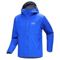 始祖鸟(ARC'TERYX)男子软壳夹克 GAMMA MX HOODY 防水弹力防风保暖软壳连帽夹克外套 群青蓝/Vitality S
