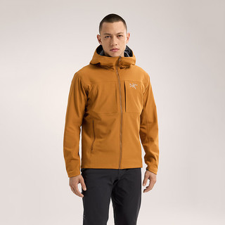 始祖鸟（ARC'TERYX）男子软壳夹克 GAMMA MX HOODY 防水弹力防风保暖软壳连帽夹克外套 Yukon/育空黄 L
