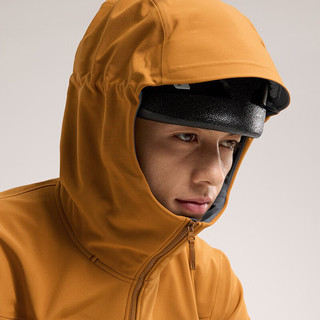 始祖鸟（ARC'TERYX）男子软壳夹克 GAMMA MX HOODY 防水弹力防风保暖软壳连帽夹克外套 Yukon/育空黄 L