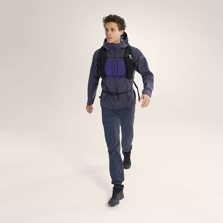始祖鸟（ARC'TERYX）男子软壳夹克 GAMMA MX HOODY 防水弹力防风保暖软壳连帽夹克外套 Black Sapphire/Soul/蓝黑紫 L