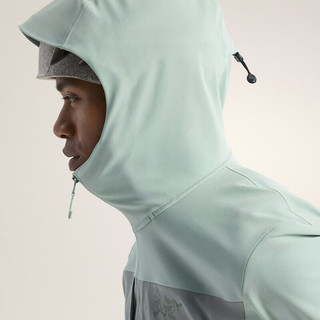 始祖鸟（ARC'TERYX）男子软壳夹克 GAMMA MX HOODY 防水弹力防风保暖软壳连帽夹克外套 原石绿/Stone Green XL