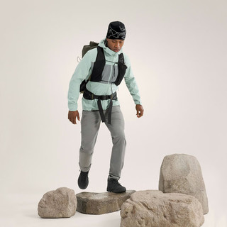 始祖鸟（ARC'TERYX）男子软壳夹克 GAMMA MX HOODY 防水弹力防风保暖软壳连帽夹克外套 原石绿/Stone Green XL