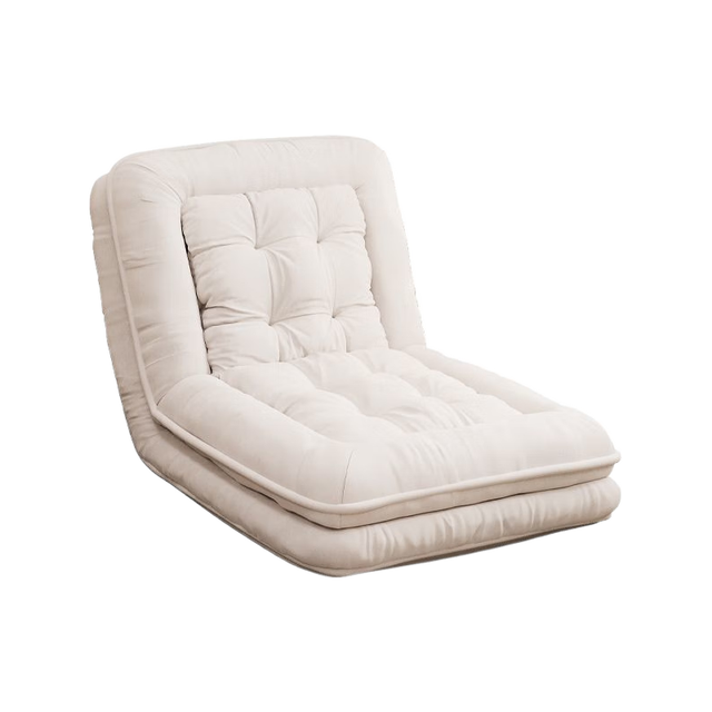 佳爱禾 懒人沙发人类狗窝沙发床单人巨大房间卧室榻榻米双人阳台折叠 米白色可坐可躺 大单人位