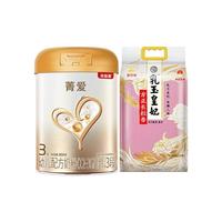 【超级桶】贝因美菁爱幼儿配方奶粉3段800g+金龙鱼长粒香东北大米